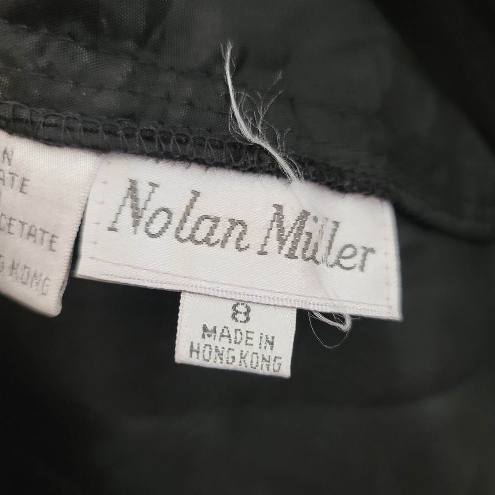 Vintage Nolan Miller Top Size 8 Black Floral Lace Sleeveless Crop - Picture 6 of 8